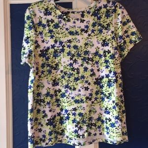 Pima cotton gorgeous summer flowered top pink